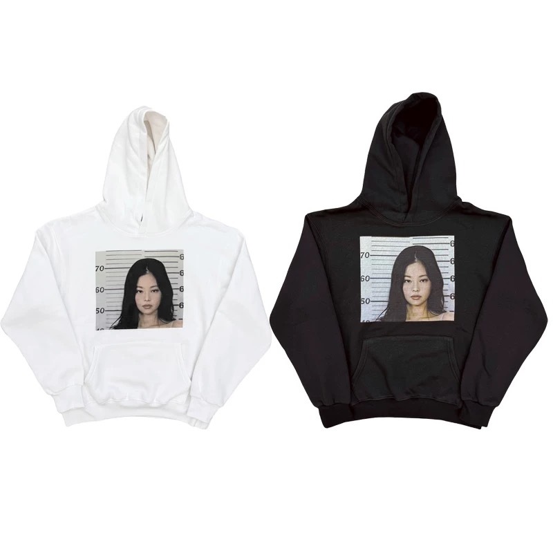 Blackpink Jennie Kim Graphic Face Print Sweatshirt Hoodie