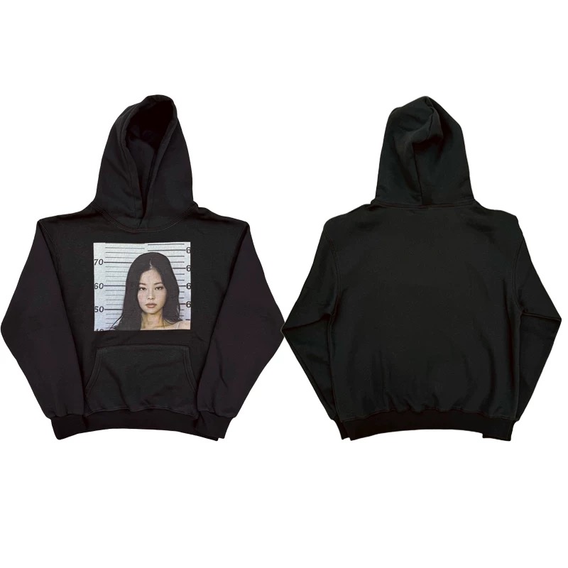 Blackpink Jennie Kim Graphic Face Print Sweatshirt Hoodie