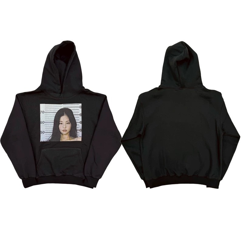Blackpink Jennie Kim Graphic Face Print Sweatshirt Hoodie