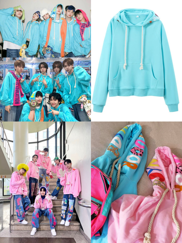 BND one and only stage inspired BLUE HOODIE-boynextdoor