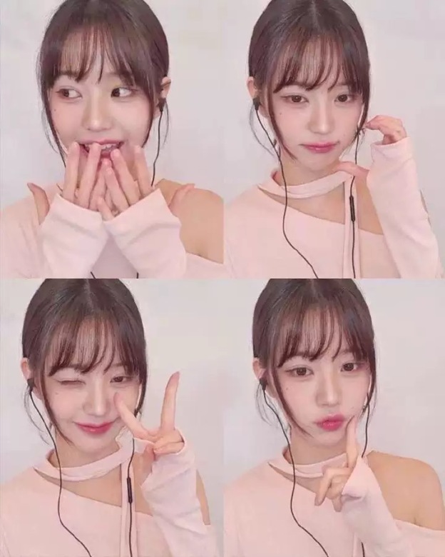 Aespa Winter & IVE Wonyoung rose tie shoulder sleeve top shirt