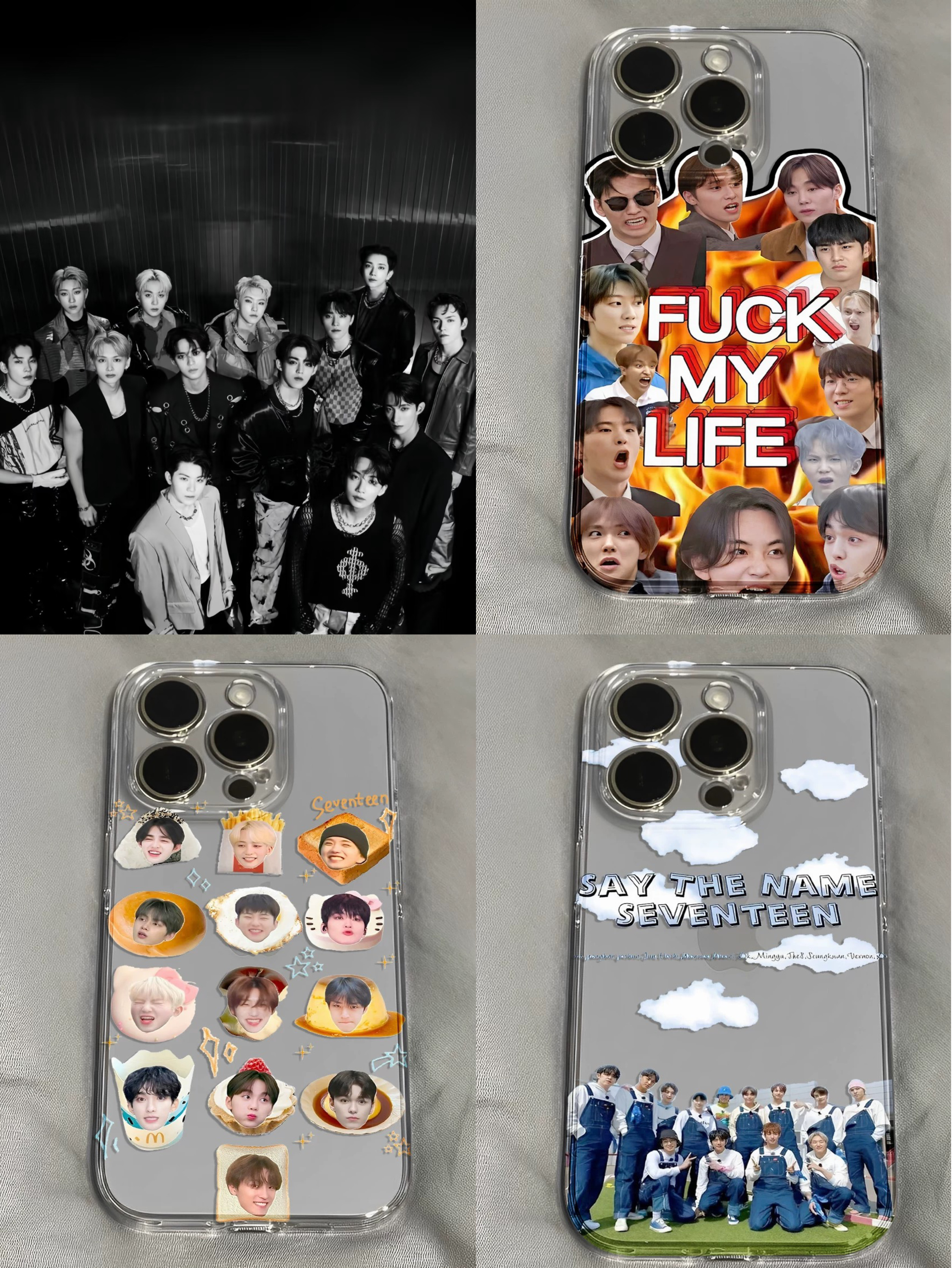 Seventeen 3 Pcs Set Phone Case for All Phones