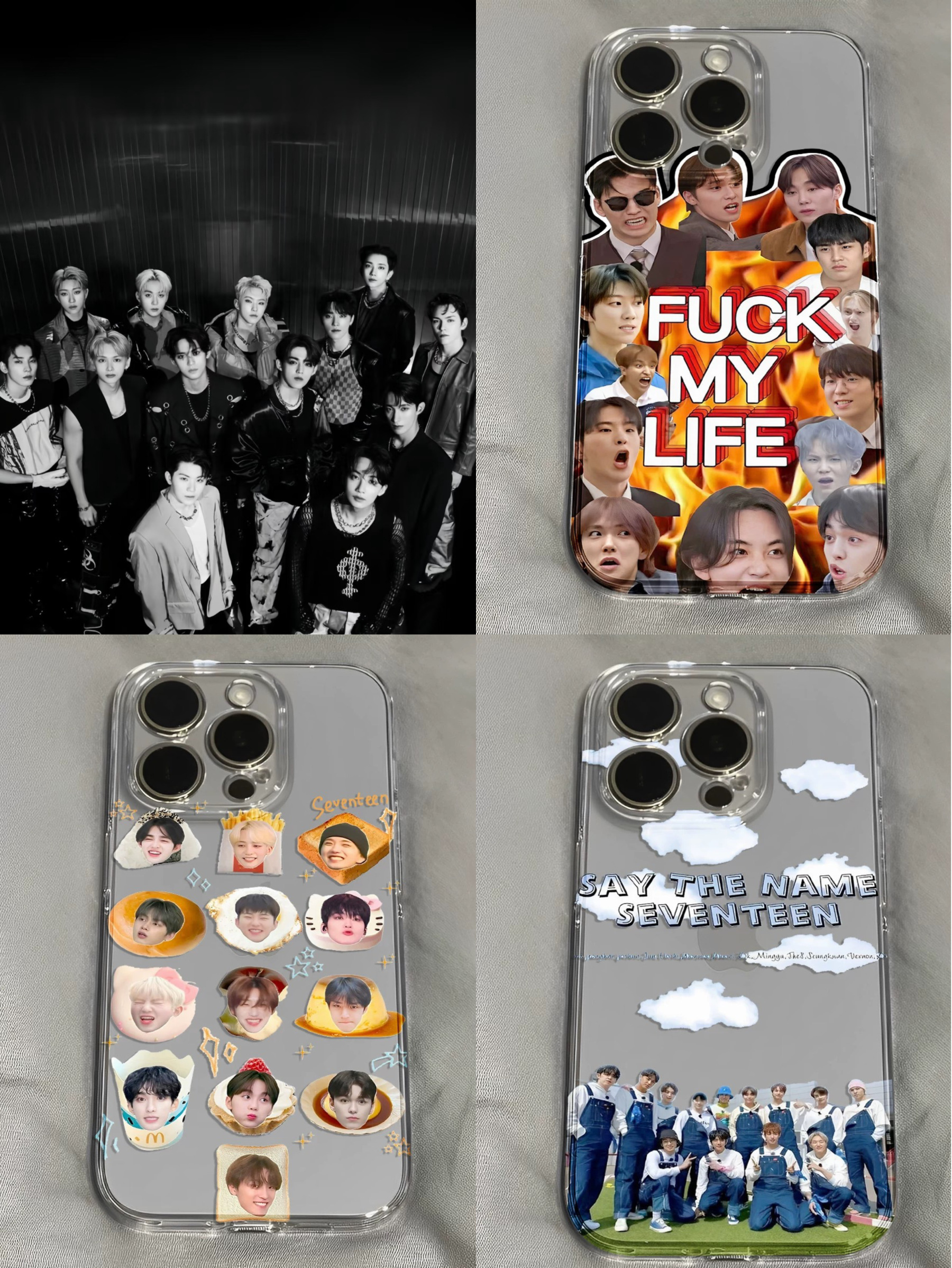 Seventeen 3 Pcs Set Phone Case for All Phones