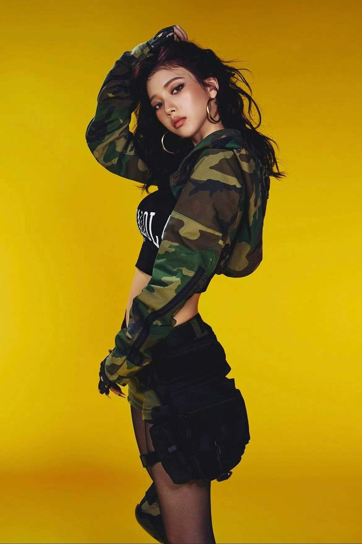 Whiplash camouflage workwear coat-KARINA Aespa