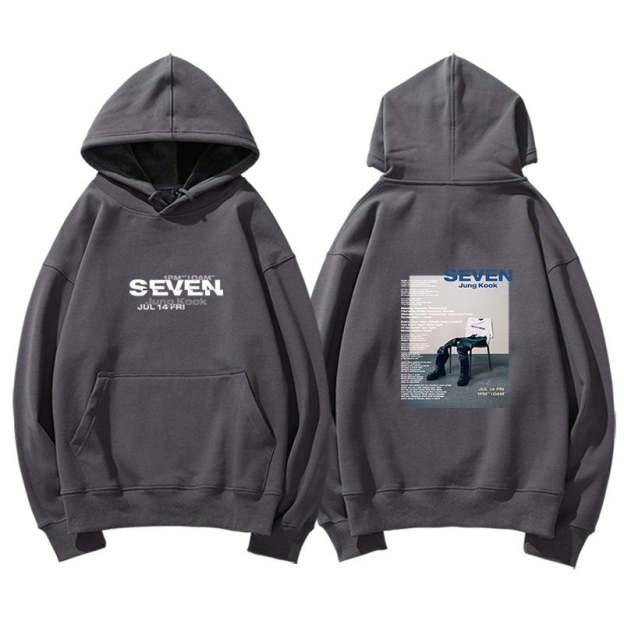 JUNGKOOK SEVEN Album Print Sweatshirt hoodie- JUNGKOOK -BTS
