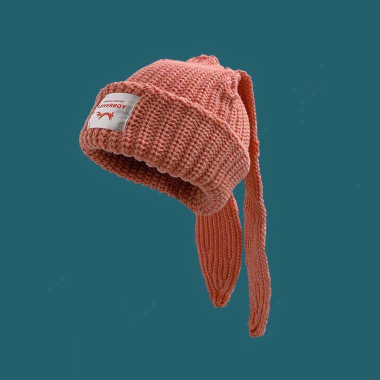 StrayKids Chunky Knit Bunny Beanie