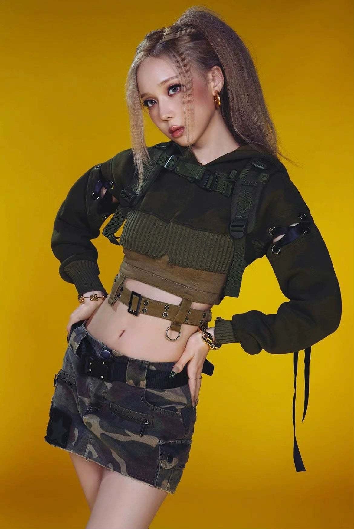 Whiplash camouflage workwear coat-winter aespa