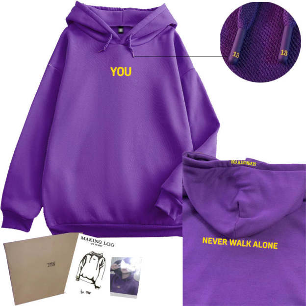 Purple You Never Walk Alone Inspired hoodie-Jin-BTS