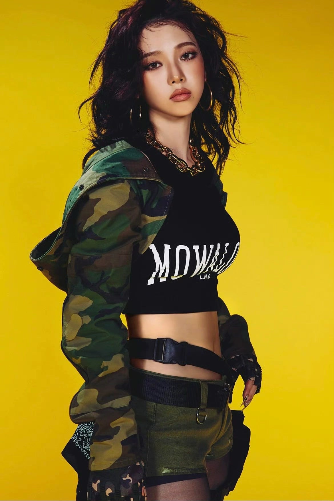 Whiplash camouflage workwear coat-KARINA Aespa