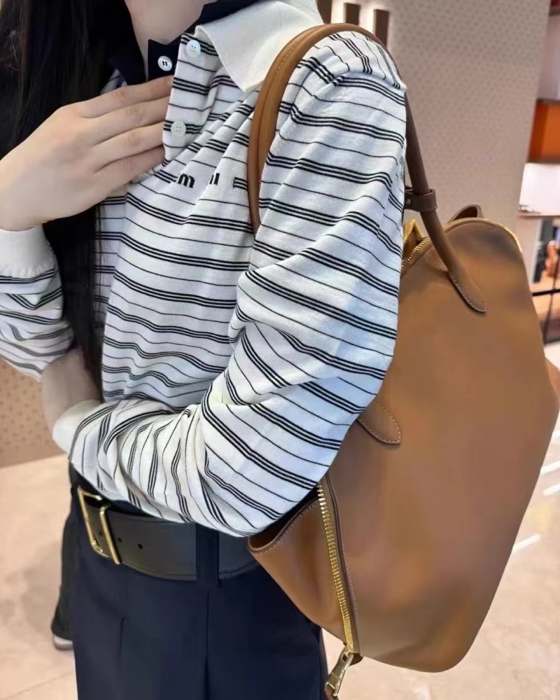 TXT Beomgyu White Striped Long Sleeve Polo Shirt