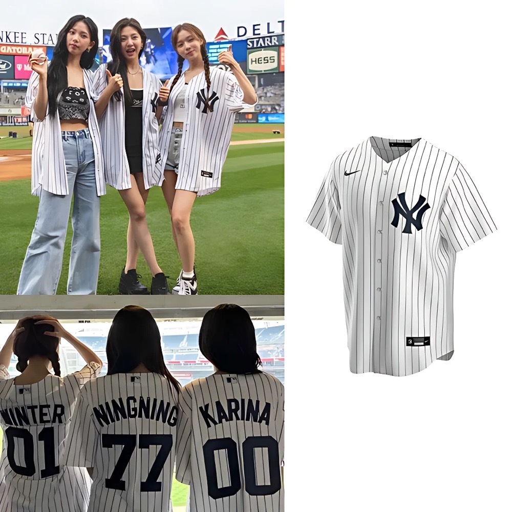 Aespa NY Baseball Customized  Jersey Shirt