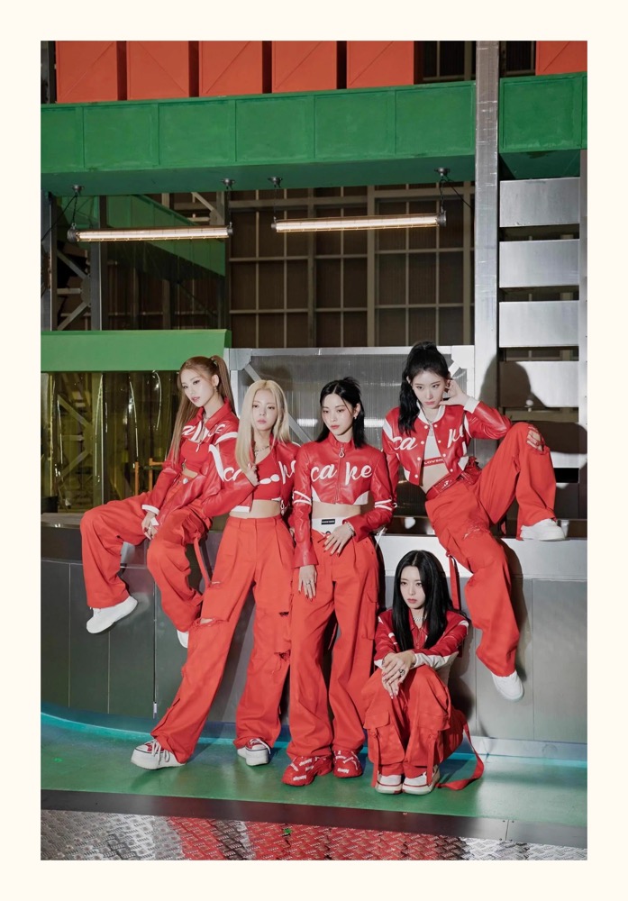 ITZY CAKE Performance-Inspired Red Hip-Hop Dance Set
