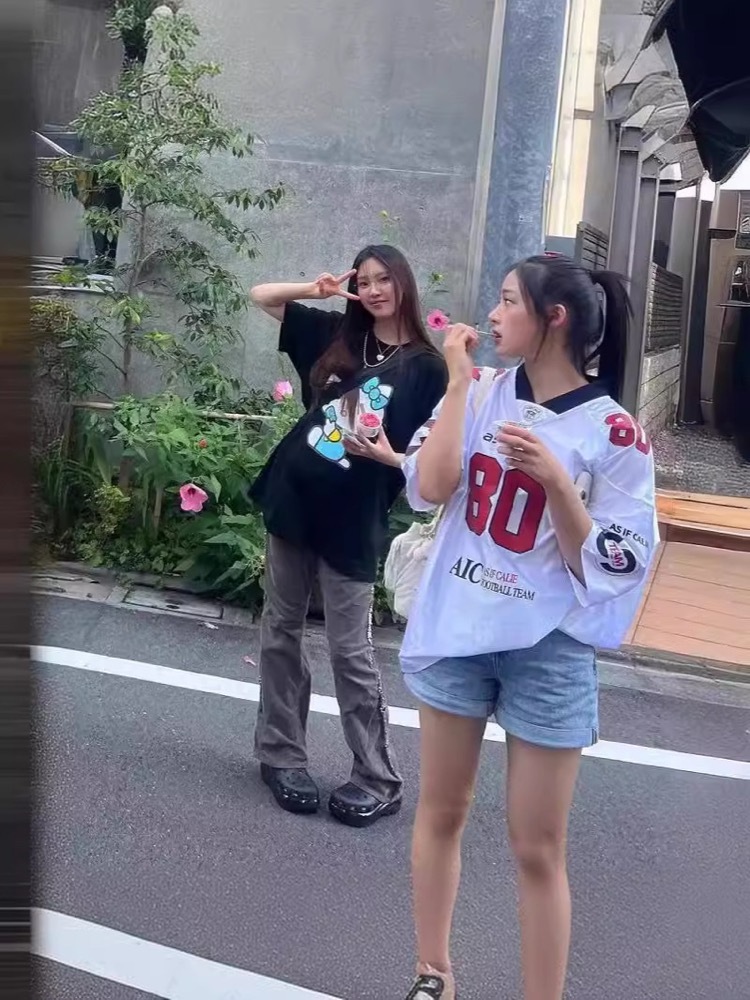 NewJeans Minji Inspired Patchwork Jersey Tshirt-NJZ