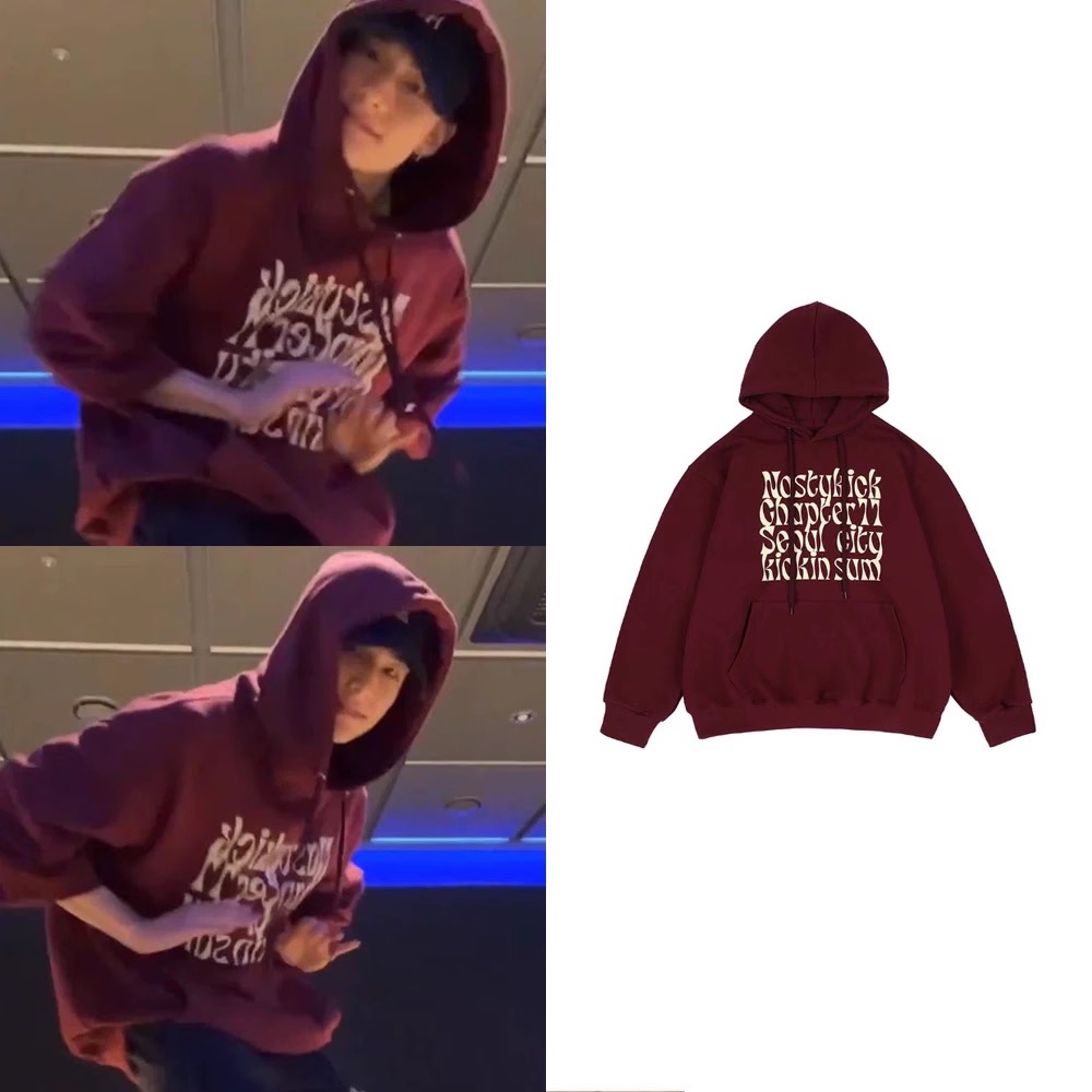 Stray Kids Hyunjin Letter-Print Hoodie