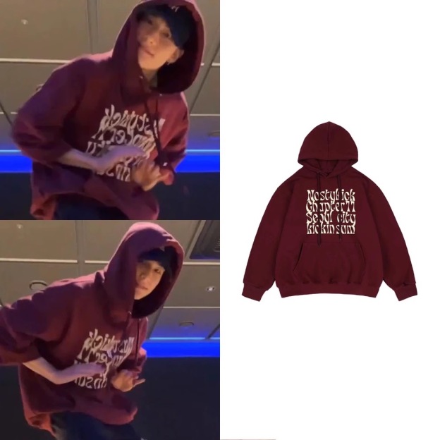 Stray Kids Hyunjin Letter-Print Hoodie