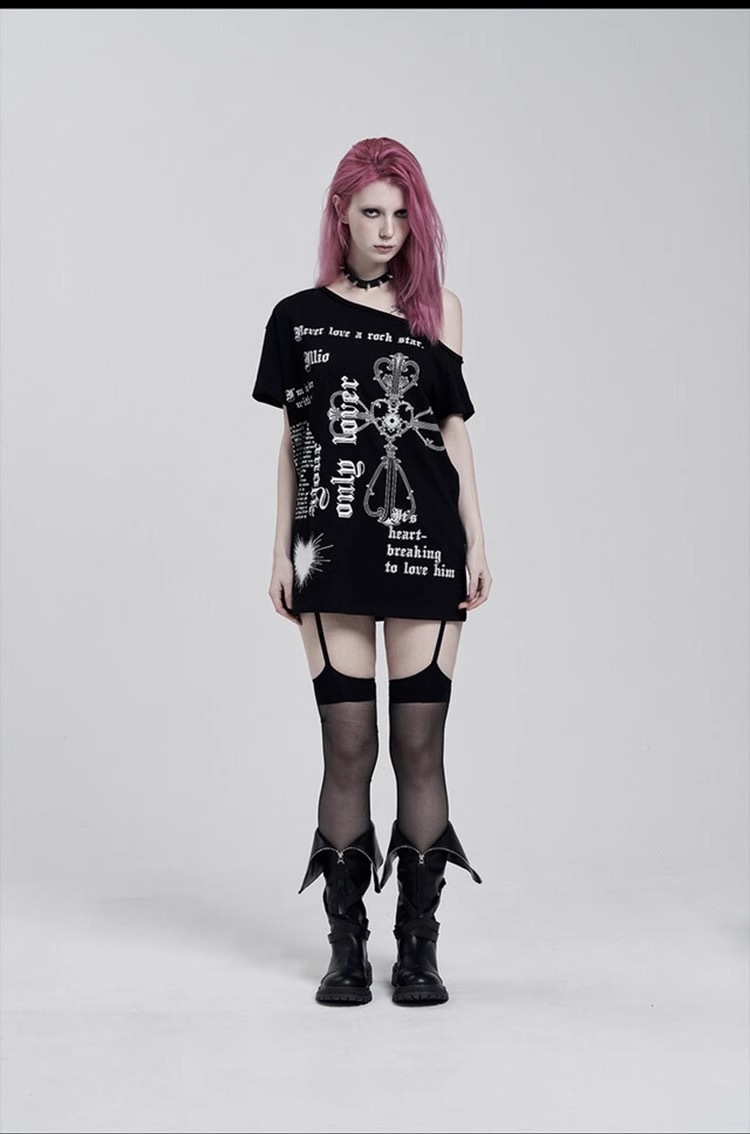 Aespa Karina Off-Shoulder Tee Shirt