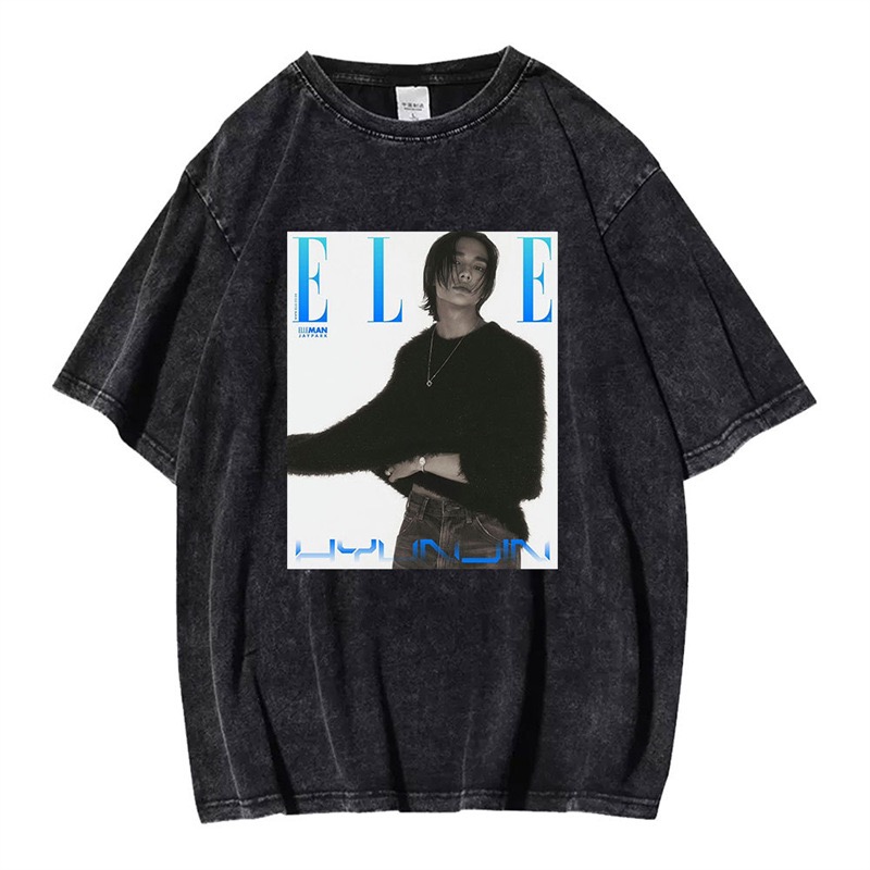 Stray Kids Hyunjin Vintage Magazine Poster Washed Graphic T-Shirt