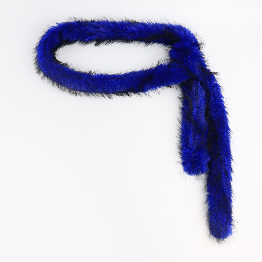 Y2k-Faux Fur Belt Chain 