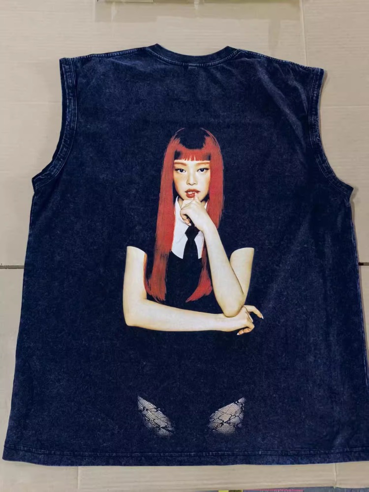blackpink jennie Ruby merch inspired Red Sleeveless T-Shirt