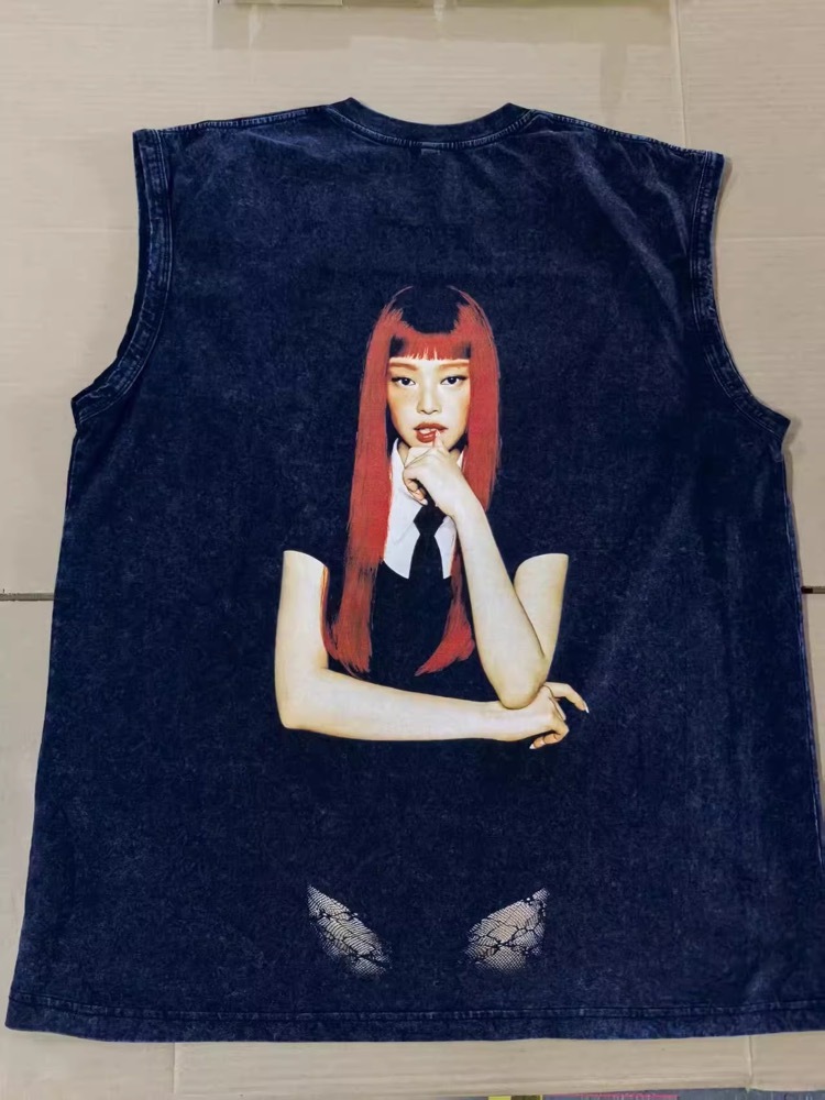 blackpink jennie Ruby merch inspired Red Sleeveless T-Shirt