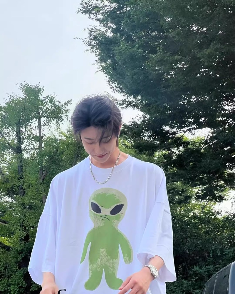 SEVENTEEN The8 Inspired Alien Graphic Tee Shirt-XuMinghao