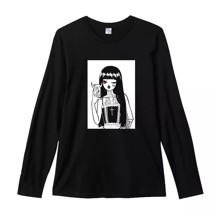 Aespa Ningning Inspired Cotton Graphic Long Sleeve T-Shirt 
