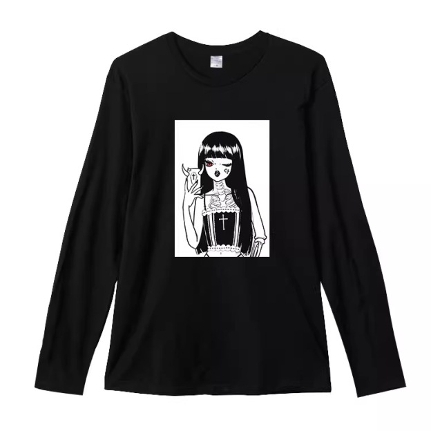 Aespa Ningning Inspired Cotton Graphic Long Sleeve T-Shirt 