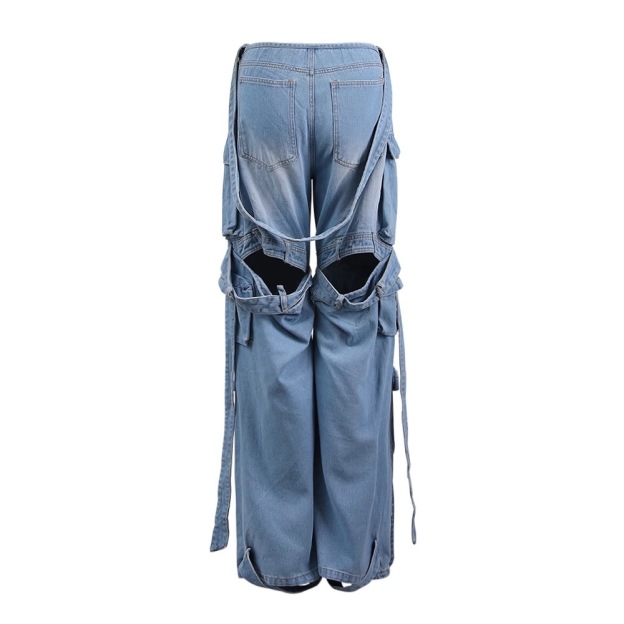 Babymonster Ahyeon-Wide Leg Straight Loose Jeans pan