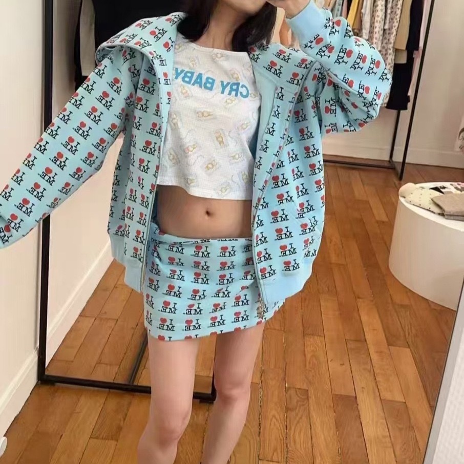 Ashley Williams inspired I Love Me print hoodie pants set 