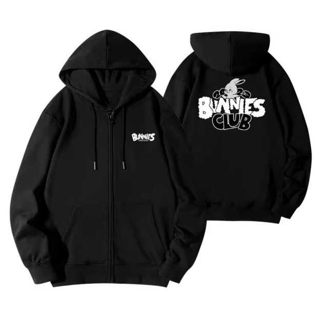 NewJeans Bunnies club-Inspired Hoodie Zip-Up Jacket-NJZ