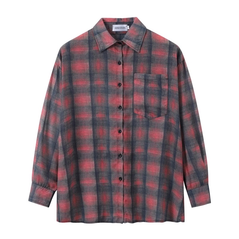 Pink Plaid Jacket Shirt-DK Seventeen