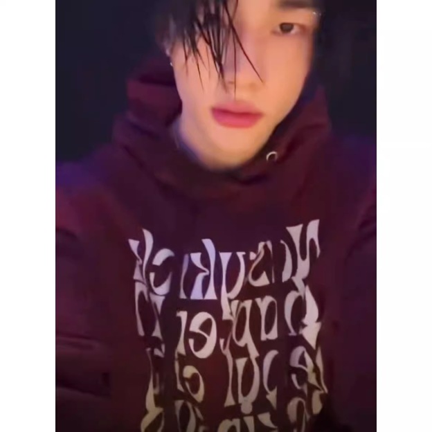 Stray Kids Hyunjin Letter-Print Hoodie