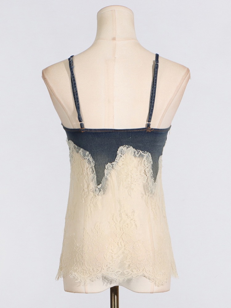  Le Sserafim Kazuha Lace Elegant Top Denim Shorts inspired Set