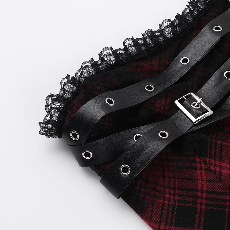 Red Plaid Sheath Dress--Straykids concert outfitidea for STAY