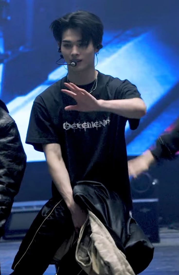 Enhypen NI-KI inspired VTM Icon Letter Print Oversized Casual Crew Neck T-Shirt For Men Women-NIKI