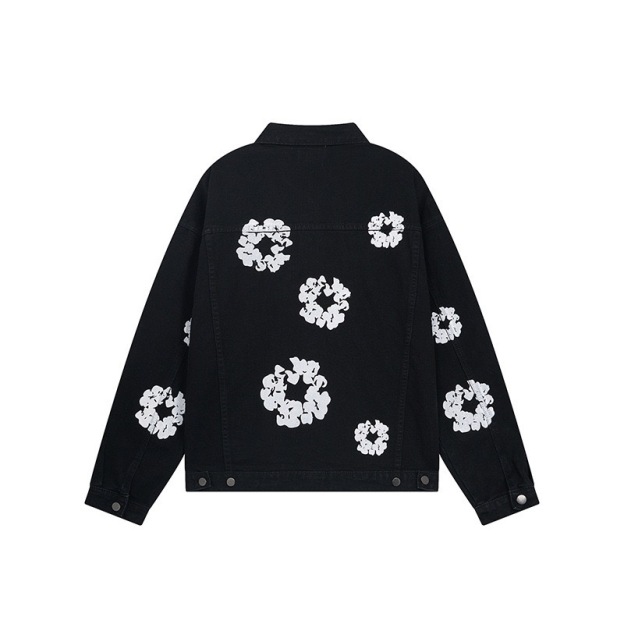 Enhypen Jake inspired Cotton Wreath  demin print jacket