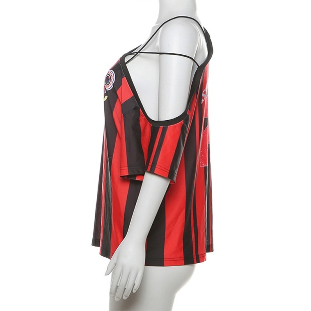Babymonster Ahyeon& Aespa Karina Retro Striped Sleeveless Jersey Top