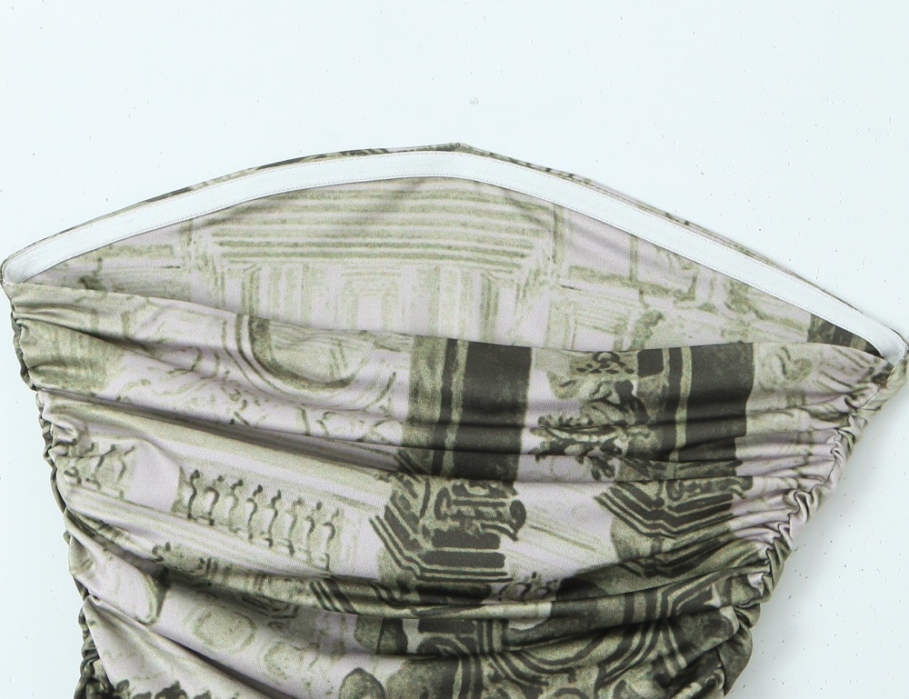 BabyMonster Ahyeon Inspired Green Strapless Mini Dress