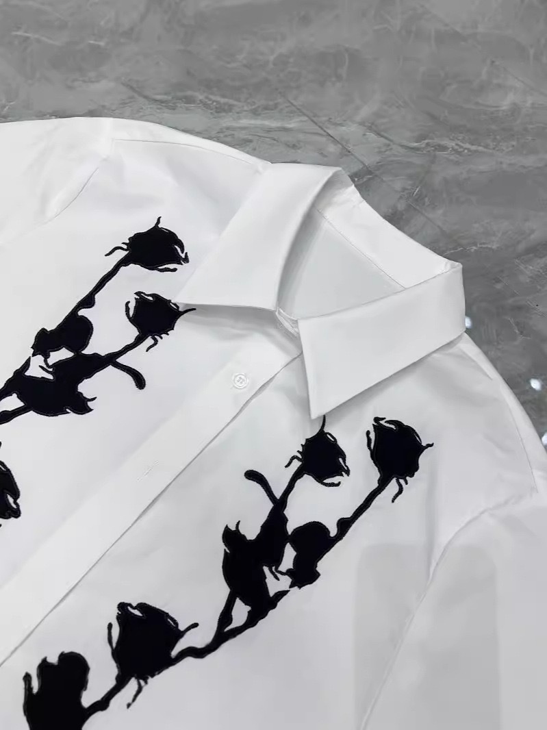 Enhypen Jungwon inspired White Rose Print Shirt