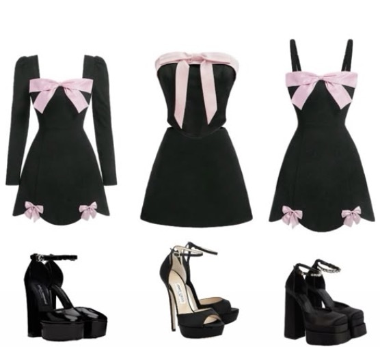 One-line neckline ruffled dress-Outfitidea For Blinks BLACKPINK-Inspired Fashion