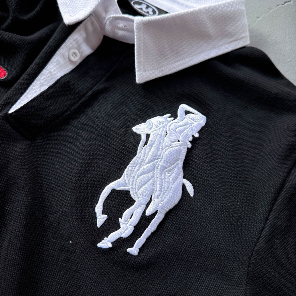 Enhypen Jake inspired Angel Horse Embroidered Vintage Polo Shirt