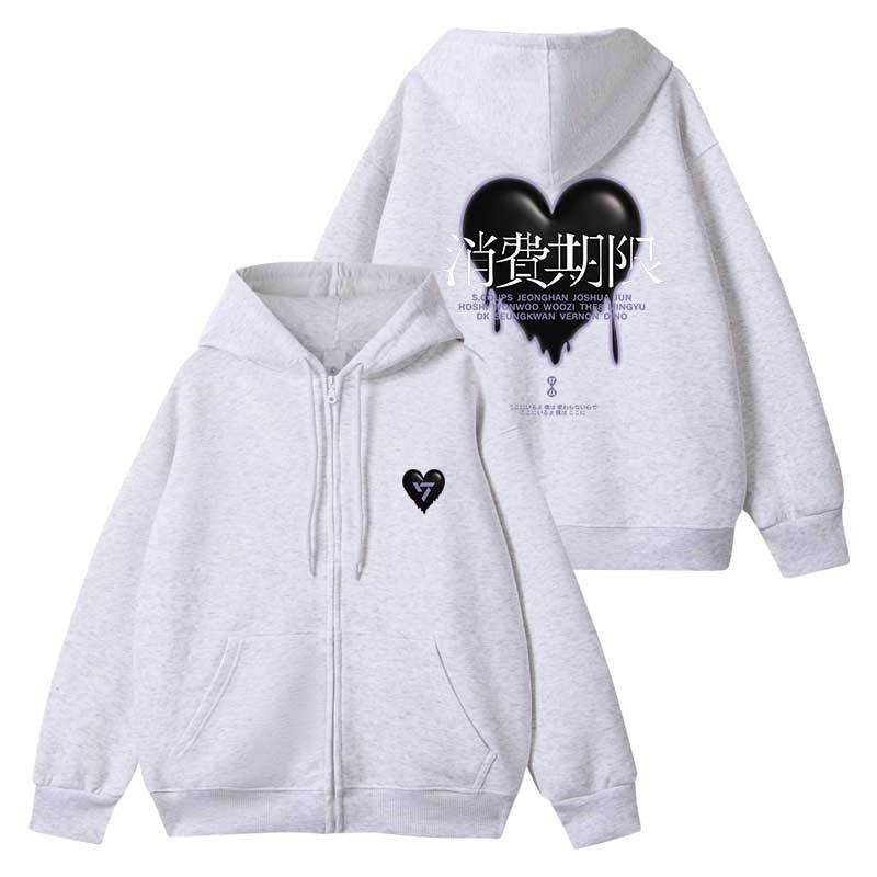 SEVENTEEN 2024 Japan Album "消費期限" Inspired Hoodie Zip-Up