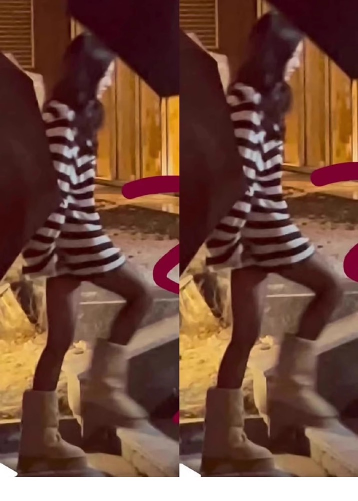 Aespa Ningning Inspired Striped Off-Shoulder Long Sleeve Tee