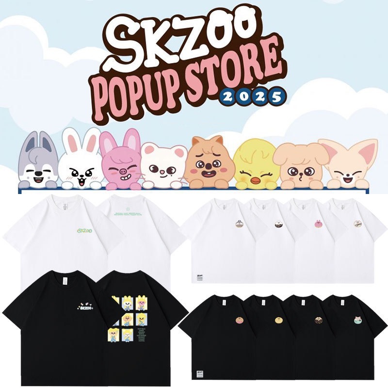 Stray Kids 2025 Pop-Up Exclusive T-Shirt SKZ Cotton Tshirt