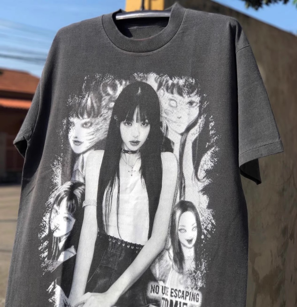 IVE Jang Wonyoung x Kawakami Tomie custom Inspired Streetwear T-Shirt 