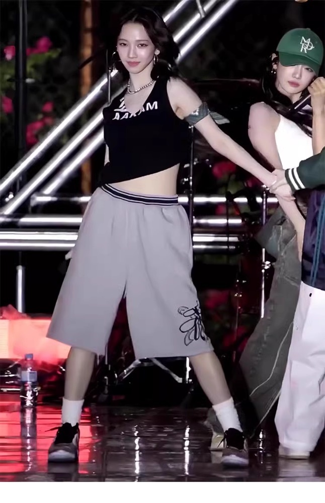 Aespa Karina Inspired Retro Sports Shorts Set