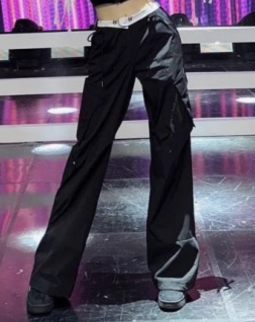 IVE WonYoung-Baddie Black Strapless Pants Suit Set