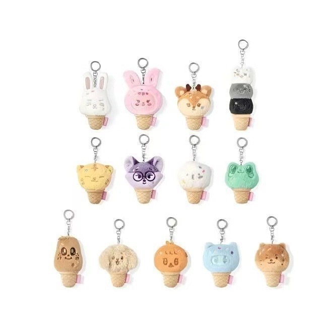 SEVENTEEN Miniteen inspired Ice Cream Cone Plush doll Keychain