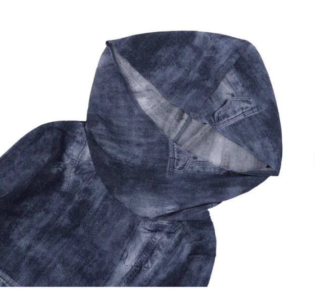 Aespa Winter Sun Protection Denim-Print Long Sleeve Tee shirt