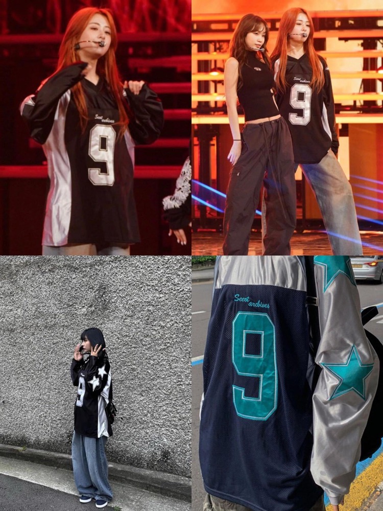 LE SSERAFIM Yunjin Inspired Vintage Baseball Jersey